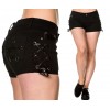 Women Banned Gothic Shorts Steampunk Denim Alternative Short Skirt For Women 